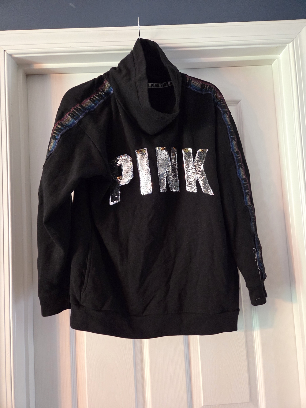 Victoria's Secret PINK Black Crewneck Pullover